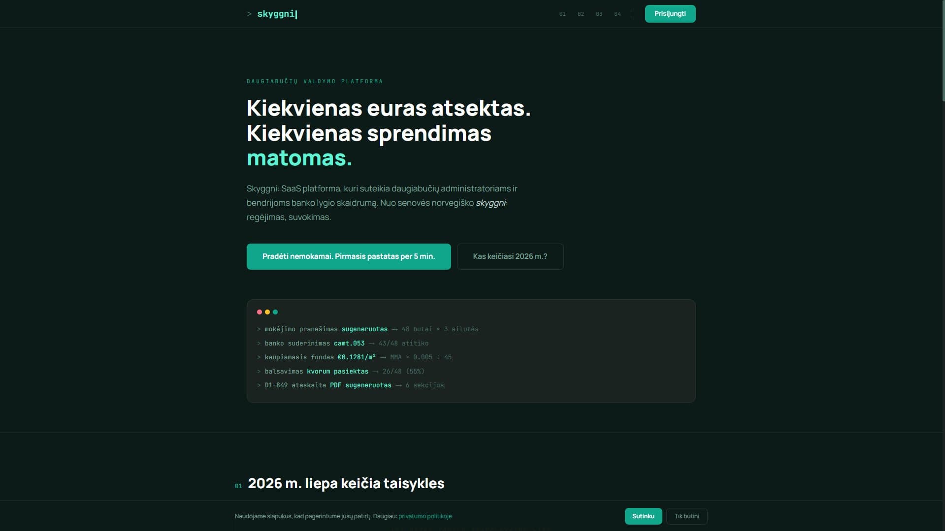 Capture d'écran — Skyggni